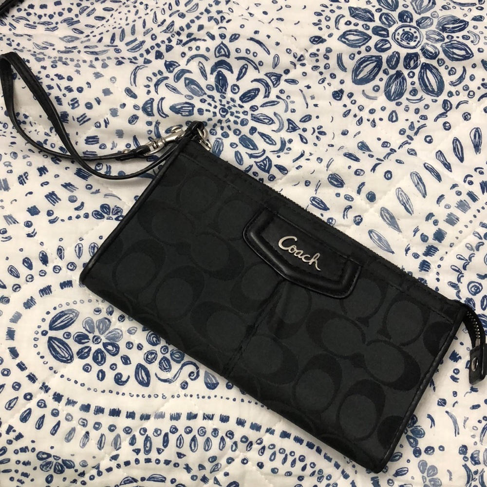 Black COACH Wristlet